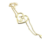 Chanel CC Strass Heart Gold Bracelet 2023 CHANEL