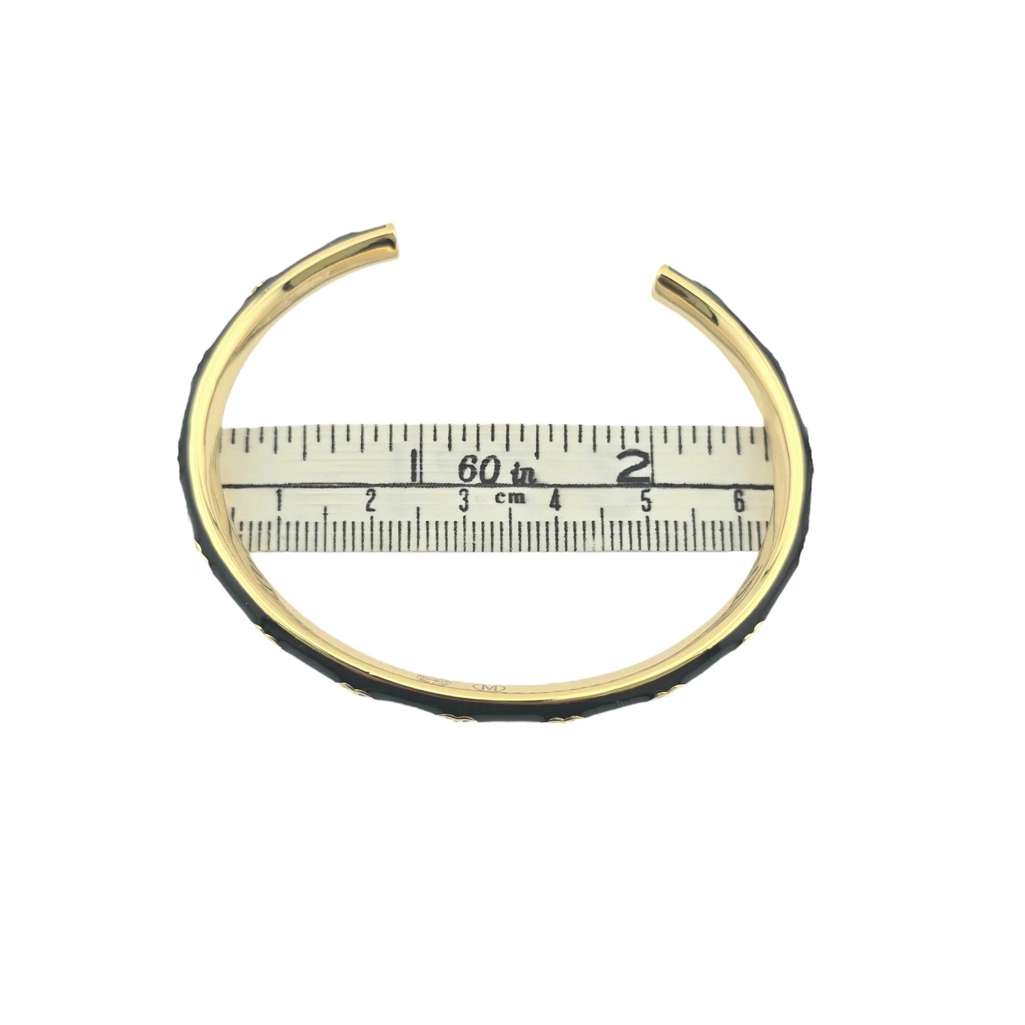Chanel CC Black/Gold Bangle 2024 CHANEL