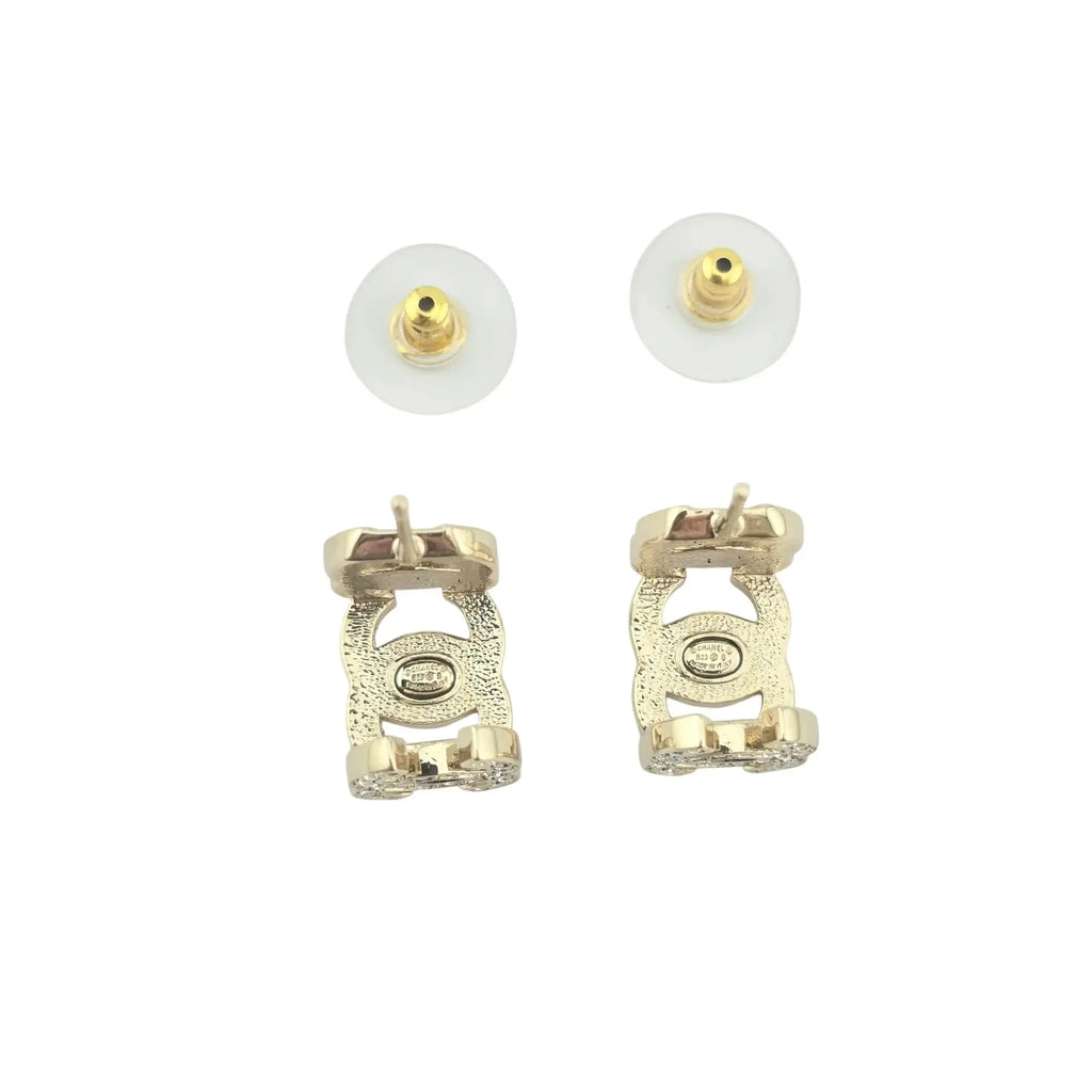 Chanel CC Crystal Gold Earrings 2024 CHANEL