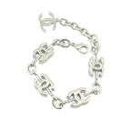 Chanel CC Silver Crystal Bracelet 2025 CHANEL