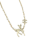 Chanel CC Deer Gold Choker Necklace 2025 CHANEL