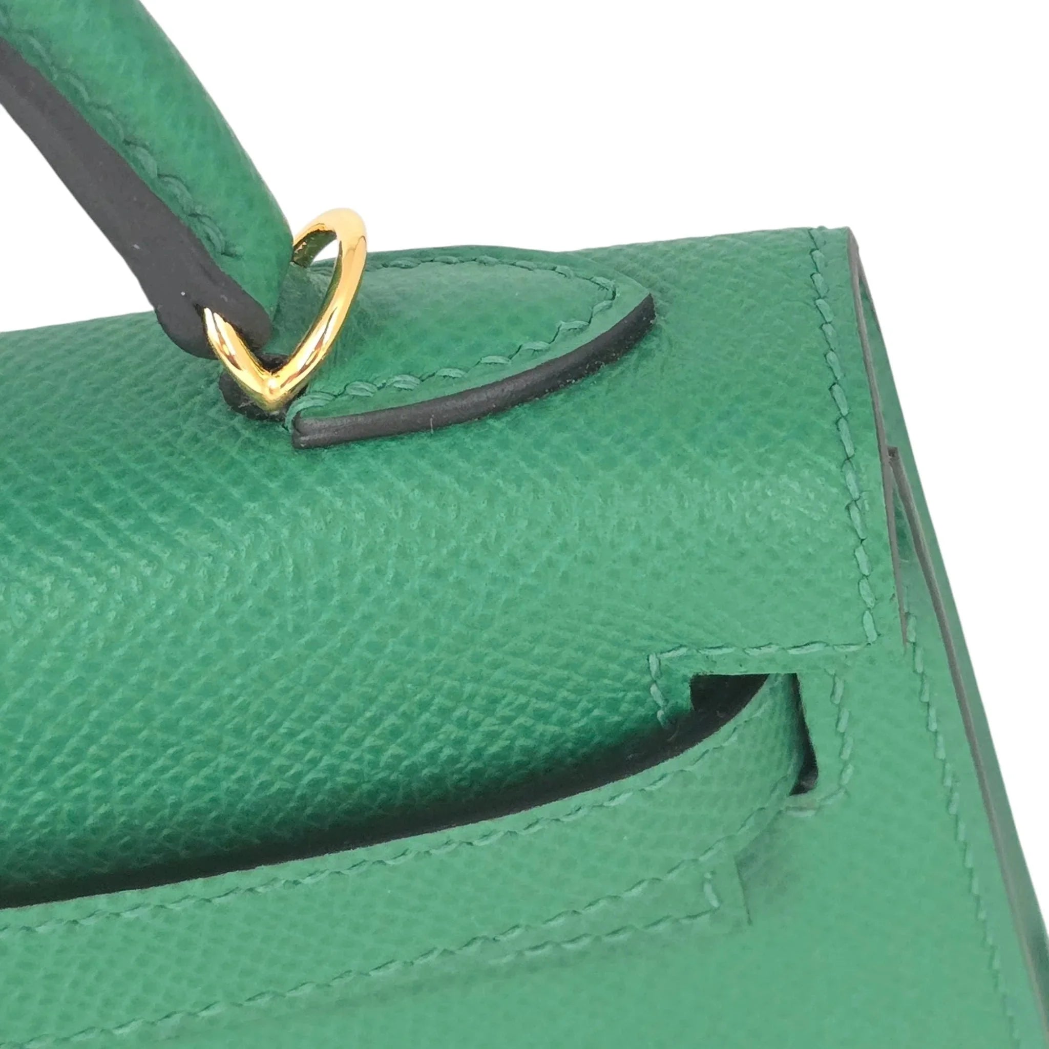 Hermes Mini Kelly II Epsom Vert Vertigo Gold Hardware Bag HERMES