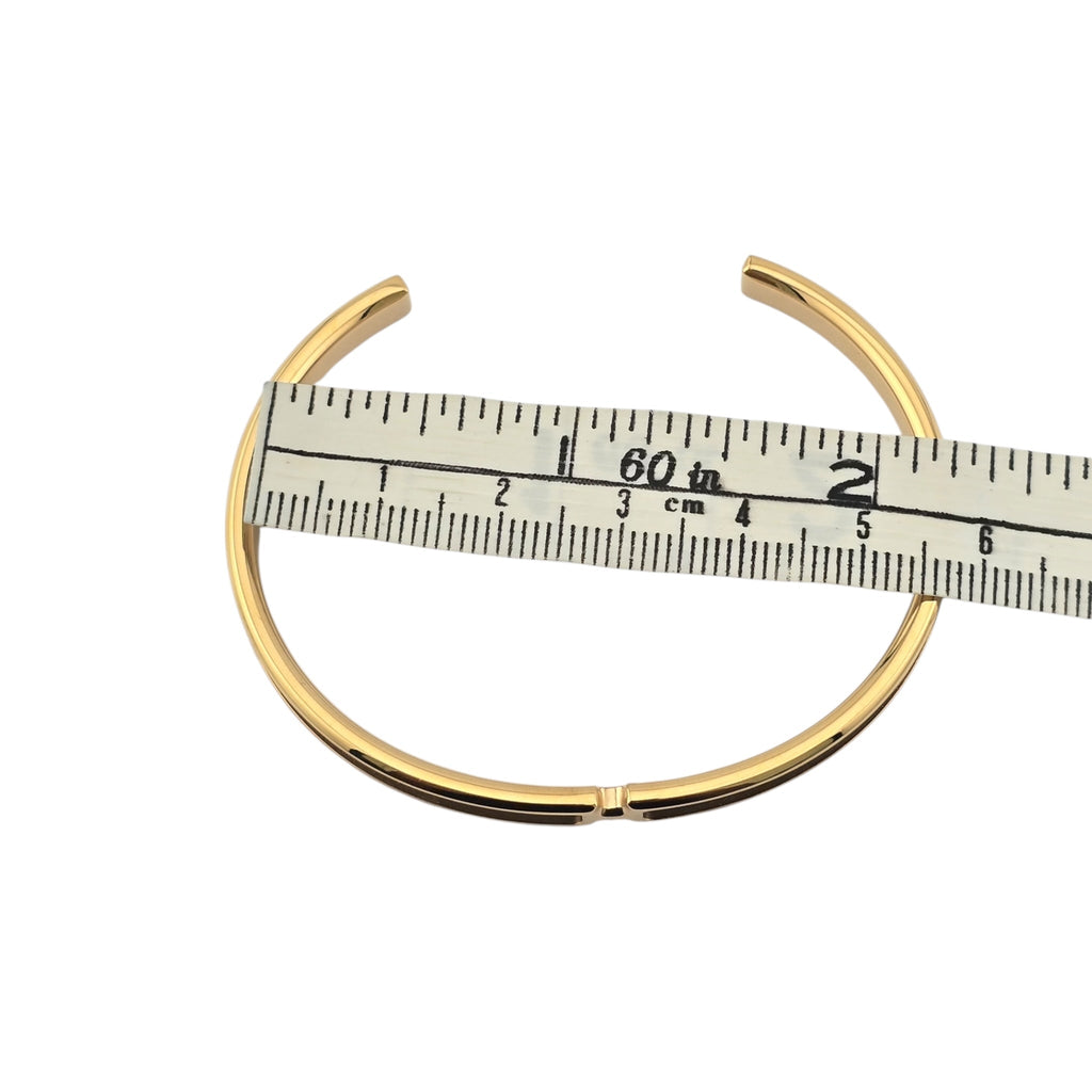 Hermes Olympe Brown Gold Box Leather Bracelet