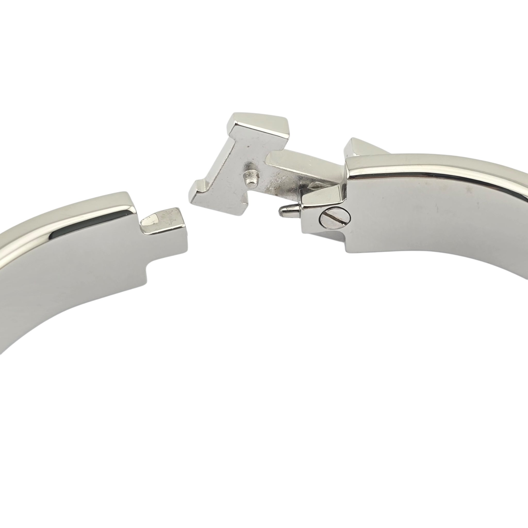 Hermes Clic H Bracelet Mimosa Yellow Palladium GM