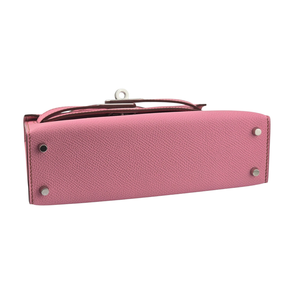 Hermes Mini Kelly II Epsom 5P Bubblegum Pink Palladium Hardware
