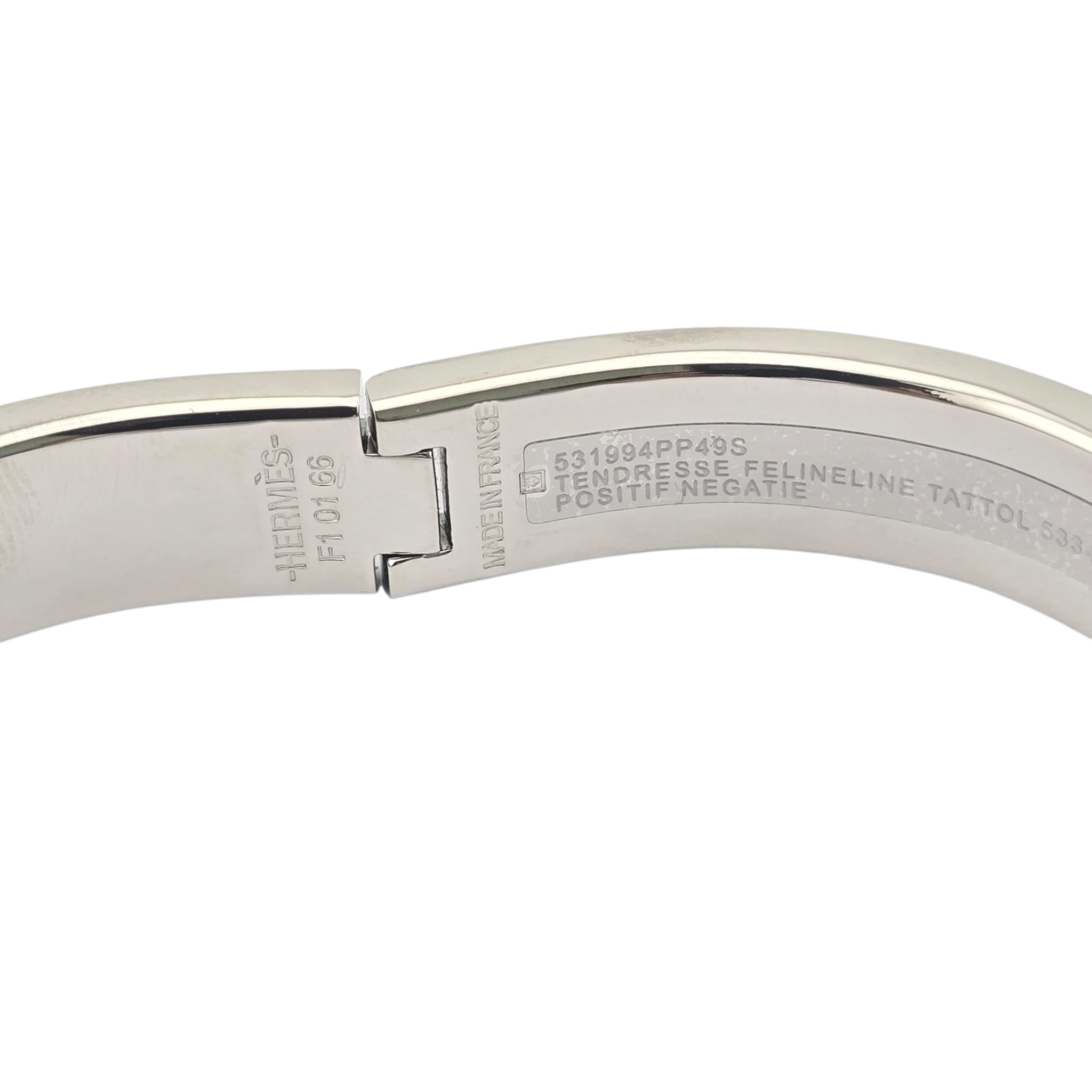 Hermes Clic H Bracelet Light Pink Palladium GM