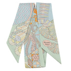 Hermes Silk De l'Ombrelle Aux Duels Twilly Ciel Rose Pale Orange HERMES
