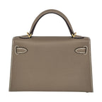 Hermes Mini Kelly II Epsom Etoupe Gold Hardware Bag HERMES