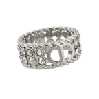 Christian Dior CD Crystal Silver Ring