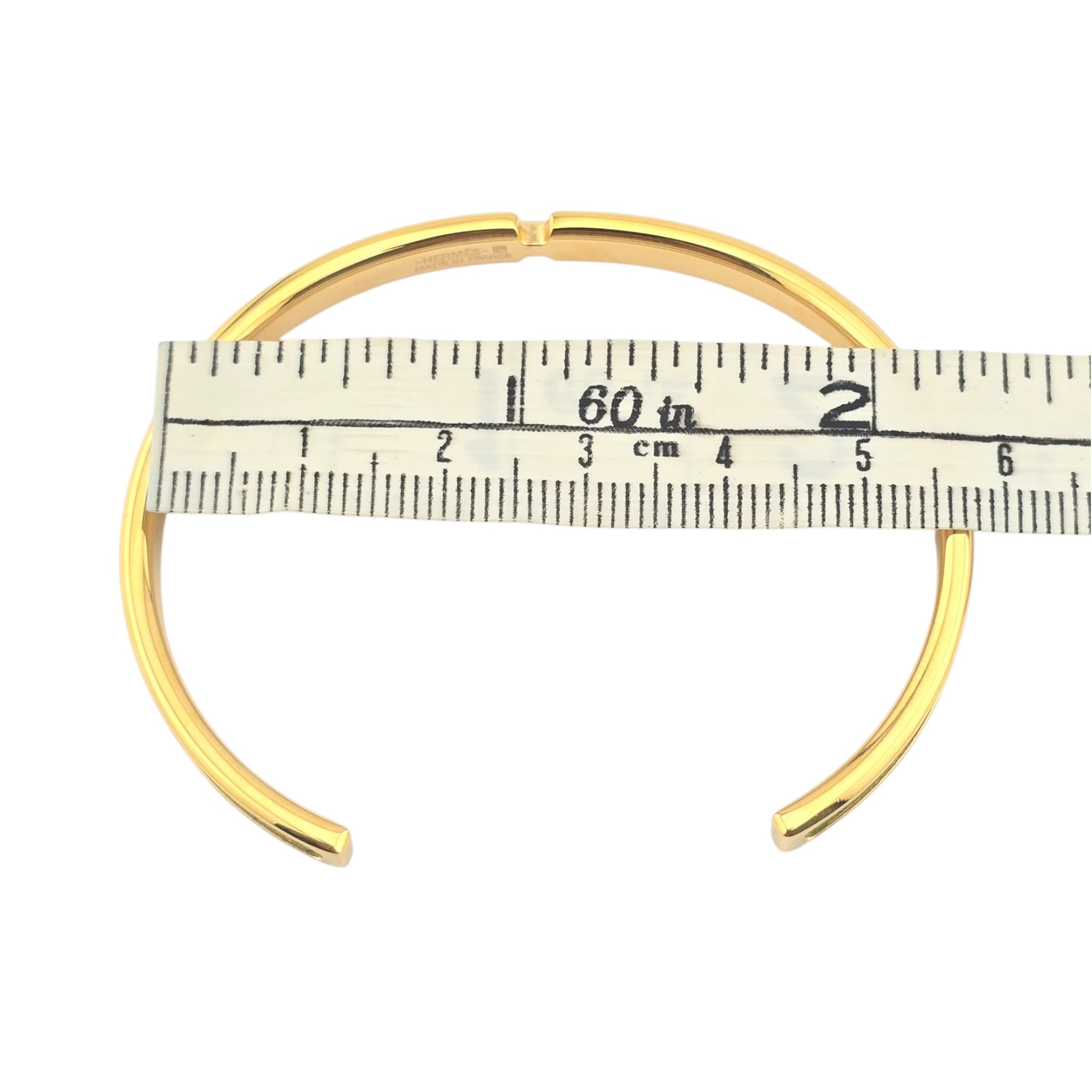 Hermes Olympe Green Gold Leather Bracelet