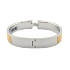 Hermes Clic H Bracelet Mimosa Yellow Palladium GM
