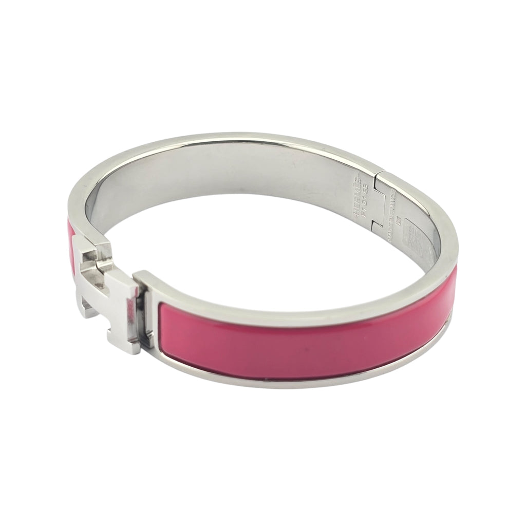 Hermes Clic H Bracelet Pink Palladium GM
