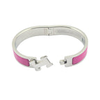 Hermes Clic H Bracelet Rose Azalee Palladium GM
