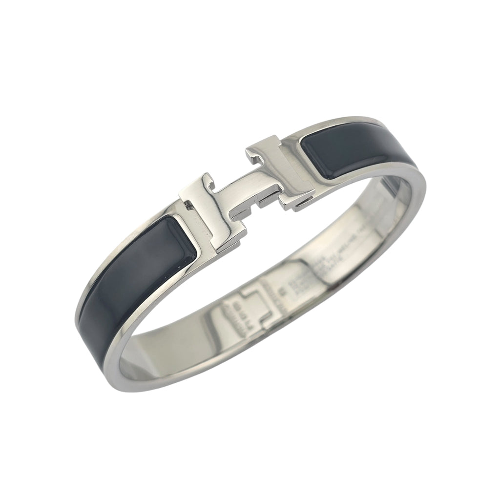Hermes Clic H Bracelet Black Noir Palladium GM