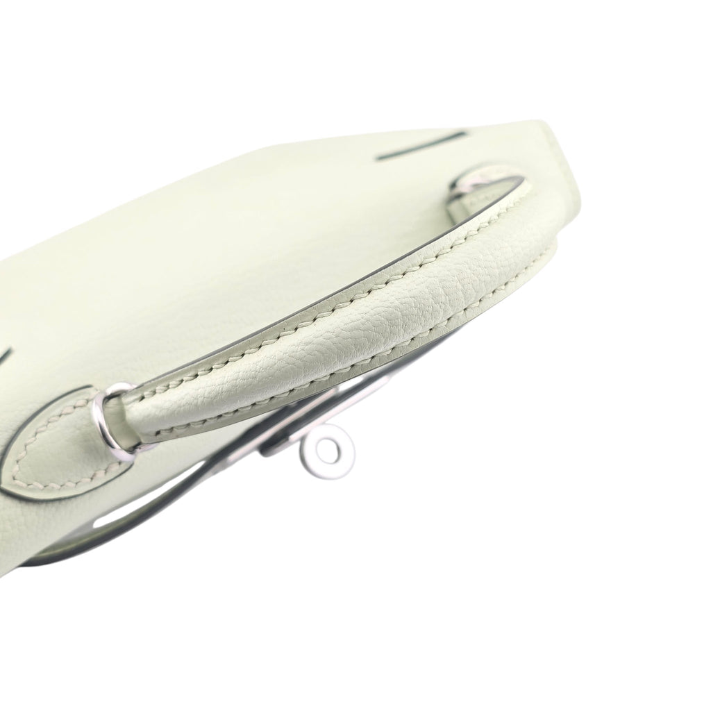 Hermes Mini Kelly II Vert Fizz Chevre Palladium Hardware