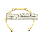 Hermes Athena Red Gold Leather Bracelet HERMES