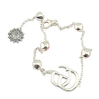 GUCCI GG Marmont Sterling Silver Pink Mother of Pearl Bracelet GUCCI