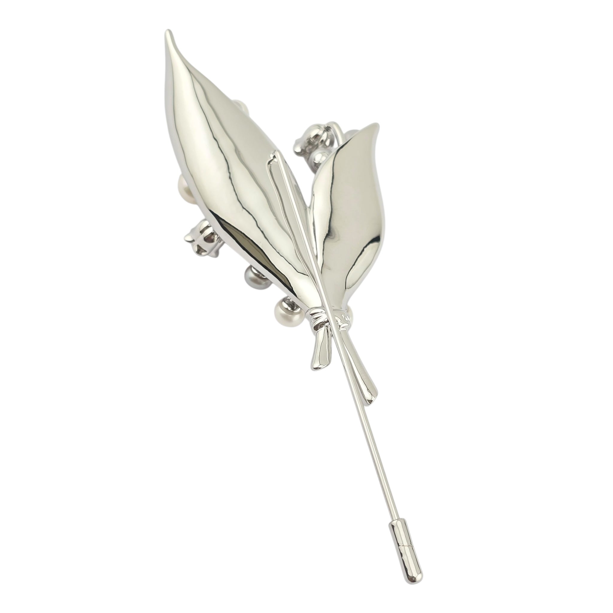 Christian Dior Pearl Lily of the Valley Brooch Pin DIOR