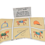 Hermes Silk Couvertures Et Tenues Twilly Mordore White Blue HERMES