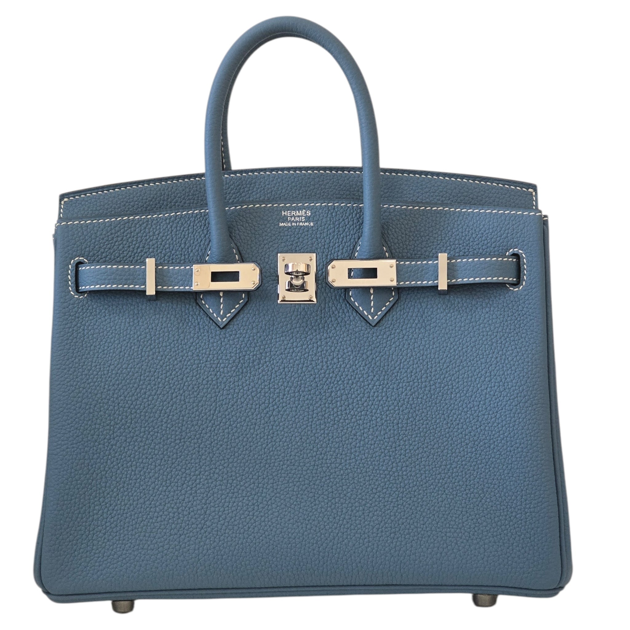 Hermes Birkin 25 Bleu Jean Togo PHW HERMES
