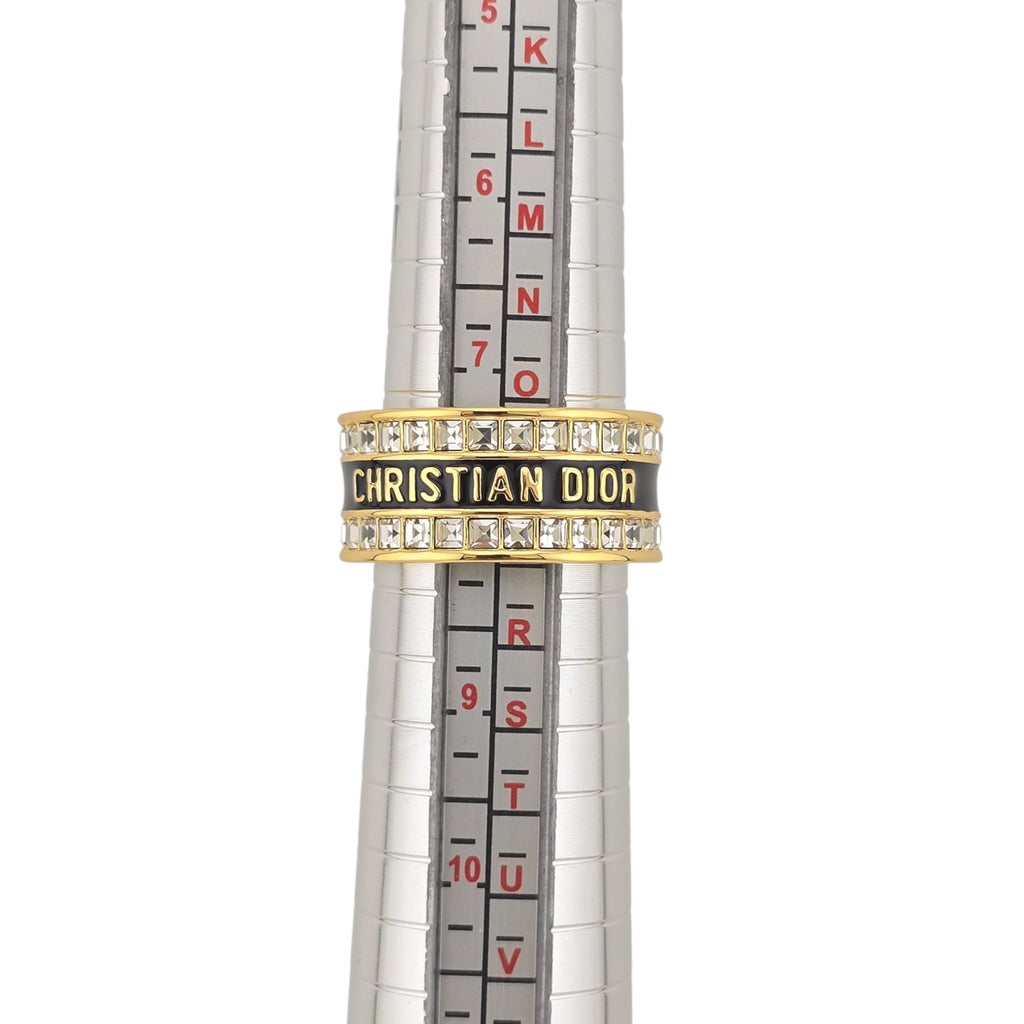 Christian Dior Night Code Black Enamel Ring DIOR