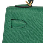Hermes Mini Kelly II Epsom Vert Vertigo Gold Hardware Bag HERMES