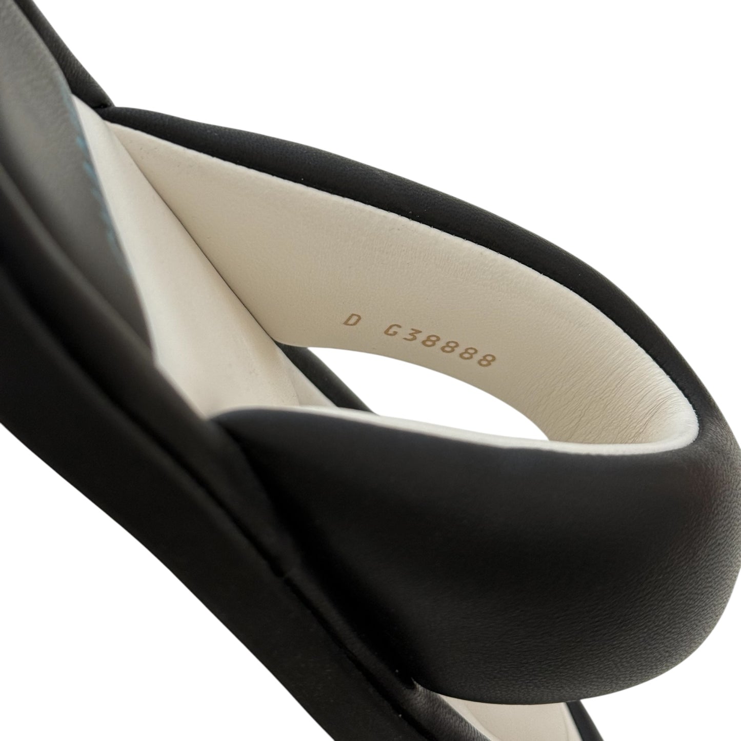 CHANEL CC LAMBSKIN PADDED BLACK THONG SANDALS - 39