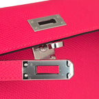Hermes Mini Kelly II Epsom Rose Extreme Palladium