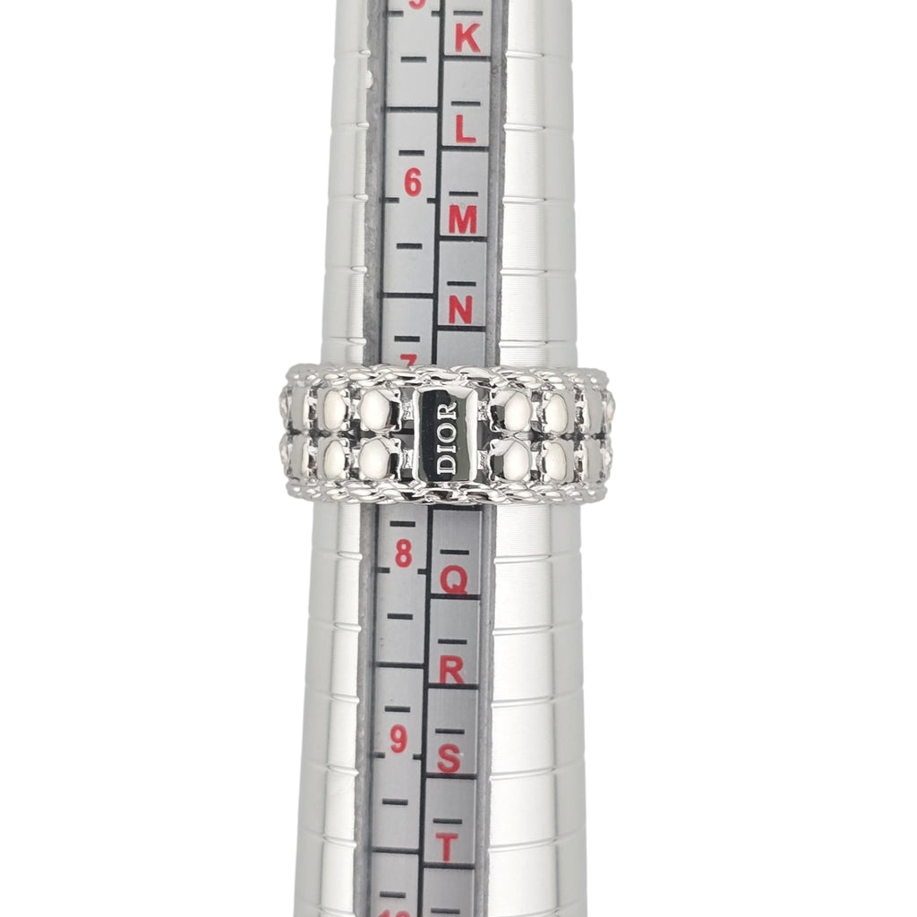 Christian Dior CD Crystal Silver Ring
