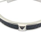 Hermes Athena Large Black Silver Earrings