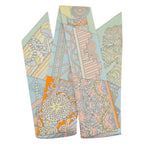 Hermes Silk De l'Ombrelle Aux Duels Twilly Ciel Rose Pale Orange HERMES