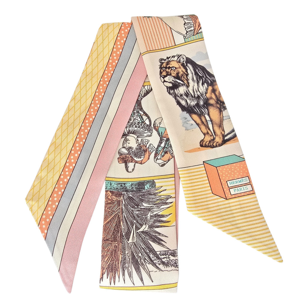 Hermes Silk Twilly Grand Theatre Nouveau Multi-color HERMES