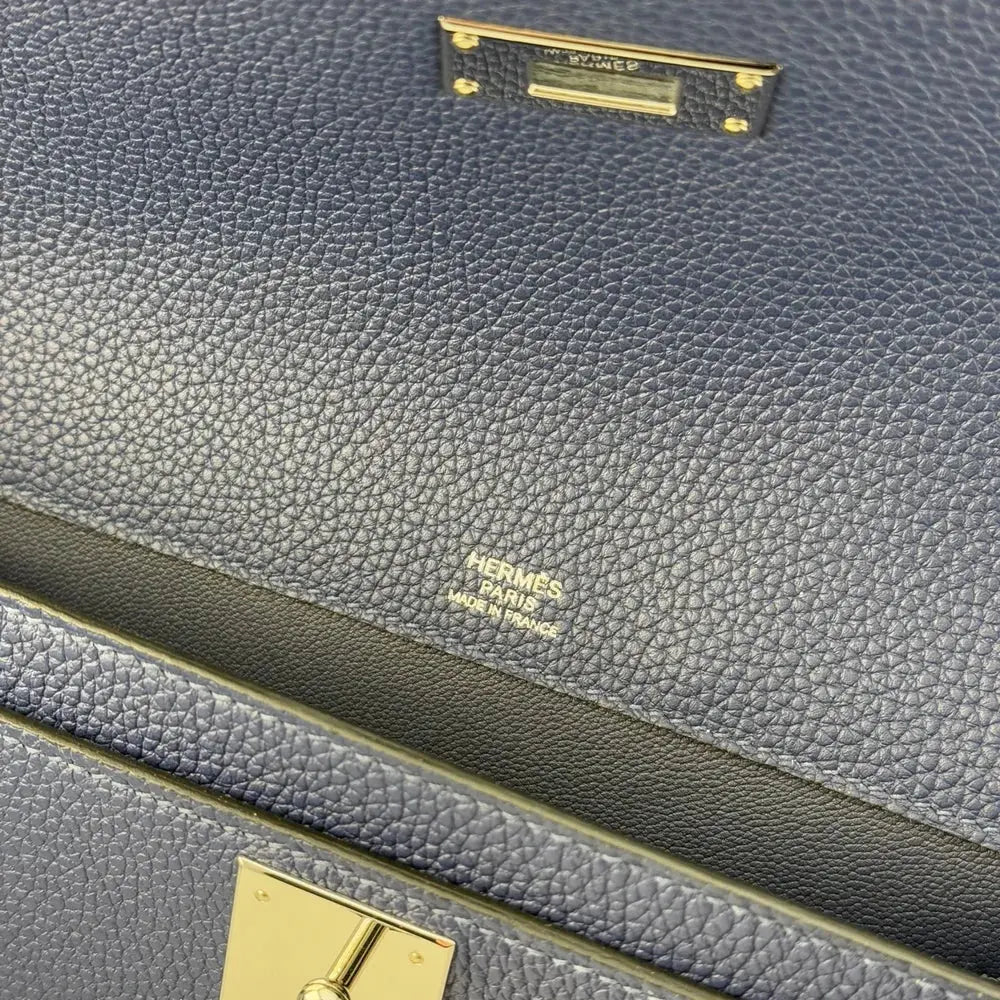 Hermes Kelly Depeches 25 Bleu Saphir Togo PHW