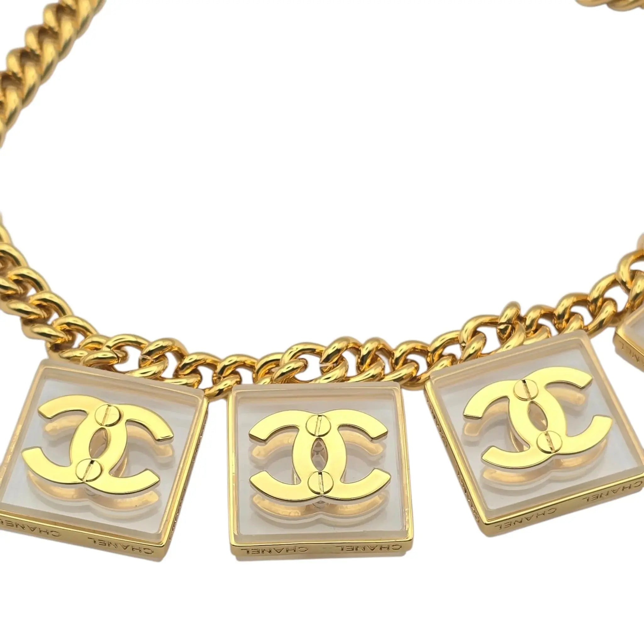 Chanel 2023 CC Transparent Pendant Necklace SS23 CHANEL