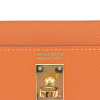 Hermes Mini Kelly II Epsom Orange Gold Hardware Bag HERMES