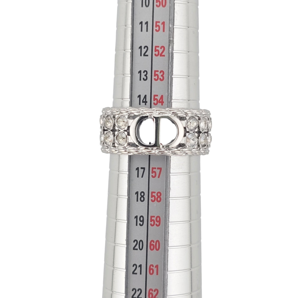 Christian Dior CD Crystal Silver Ring