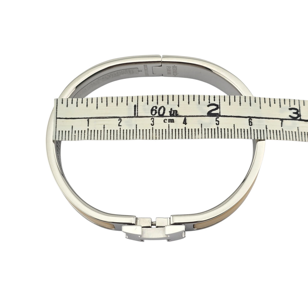 Hermes Clic H Bracelet Mimosa Yellow Palladium GM