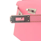 Hermes Mini Kelly II Epsom 5P Bubblegum Pink Palladium Hardware