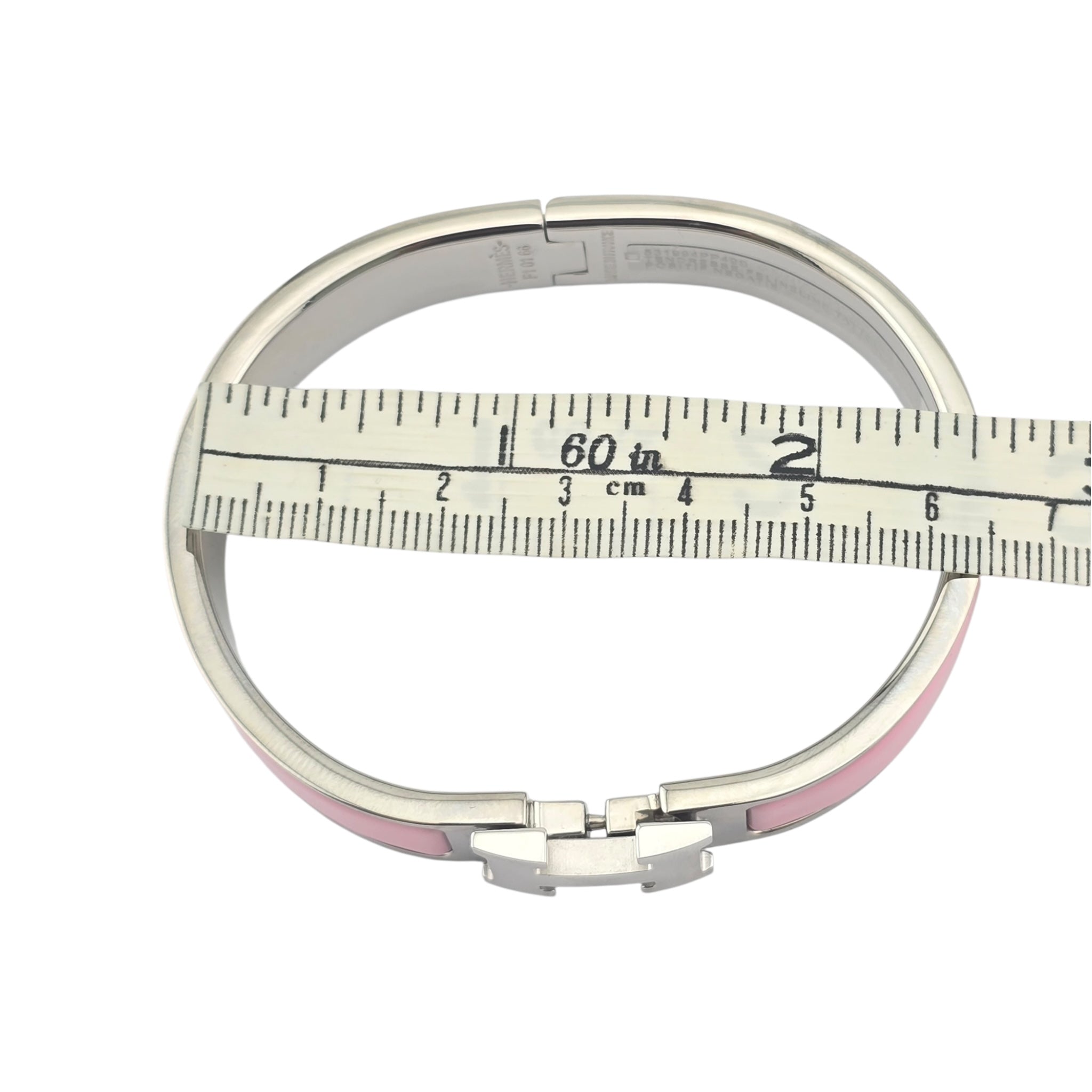 Hermes Clic H Bracelet Light Pink Palladium GM