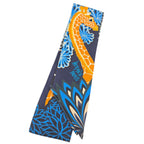 Hermes Silk Twilly The Three Graces Black Blue HERMES