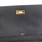 Hermes Kelly Depeches 25 Noir Togo GHW HERMES