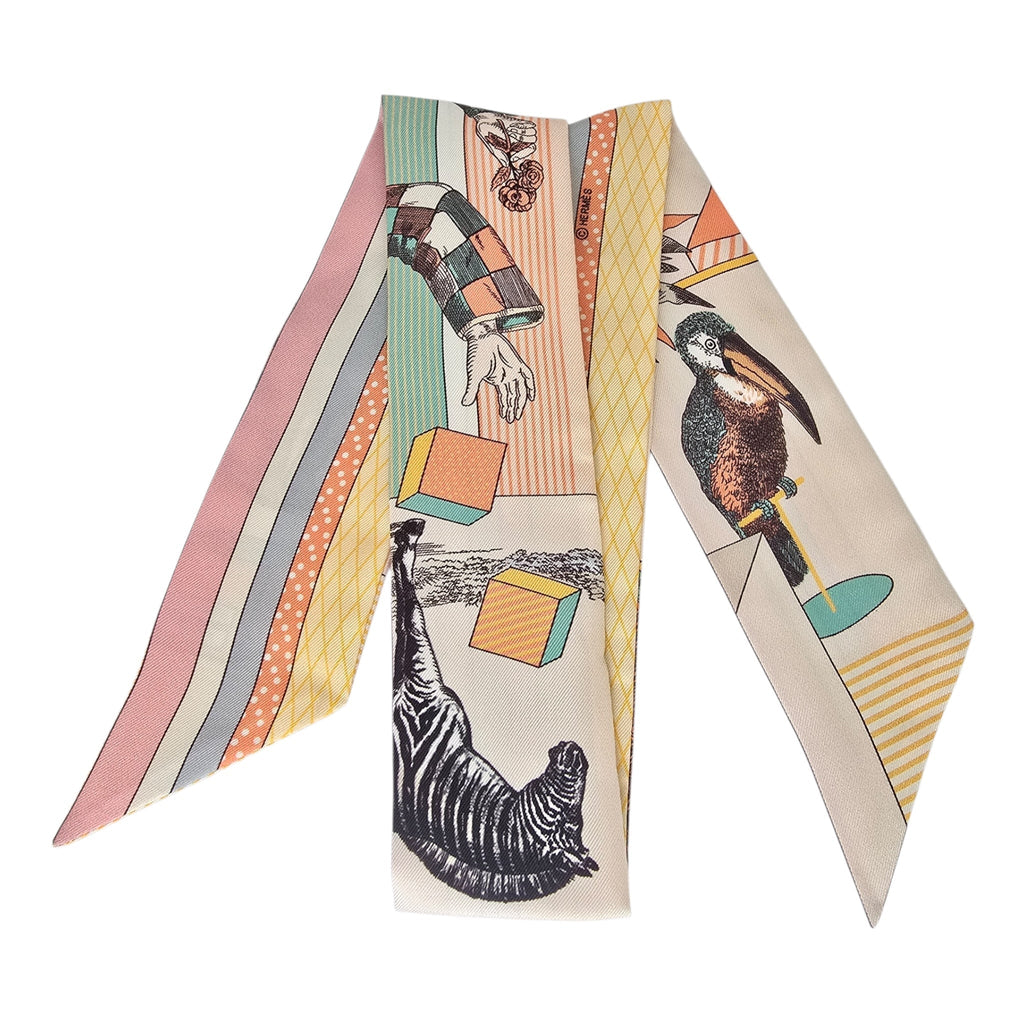 Hermes Silk Twilly Grand Theatre Nouveau Multi-color HERMES