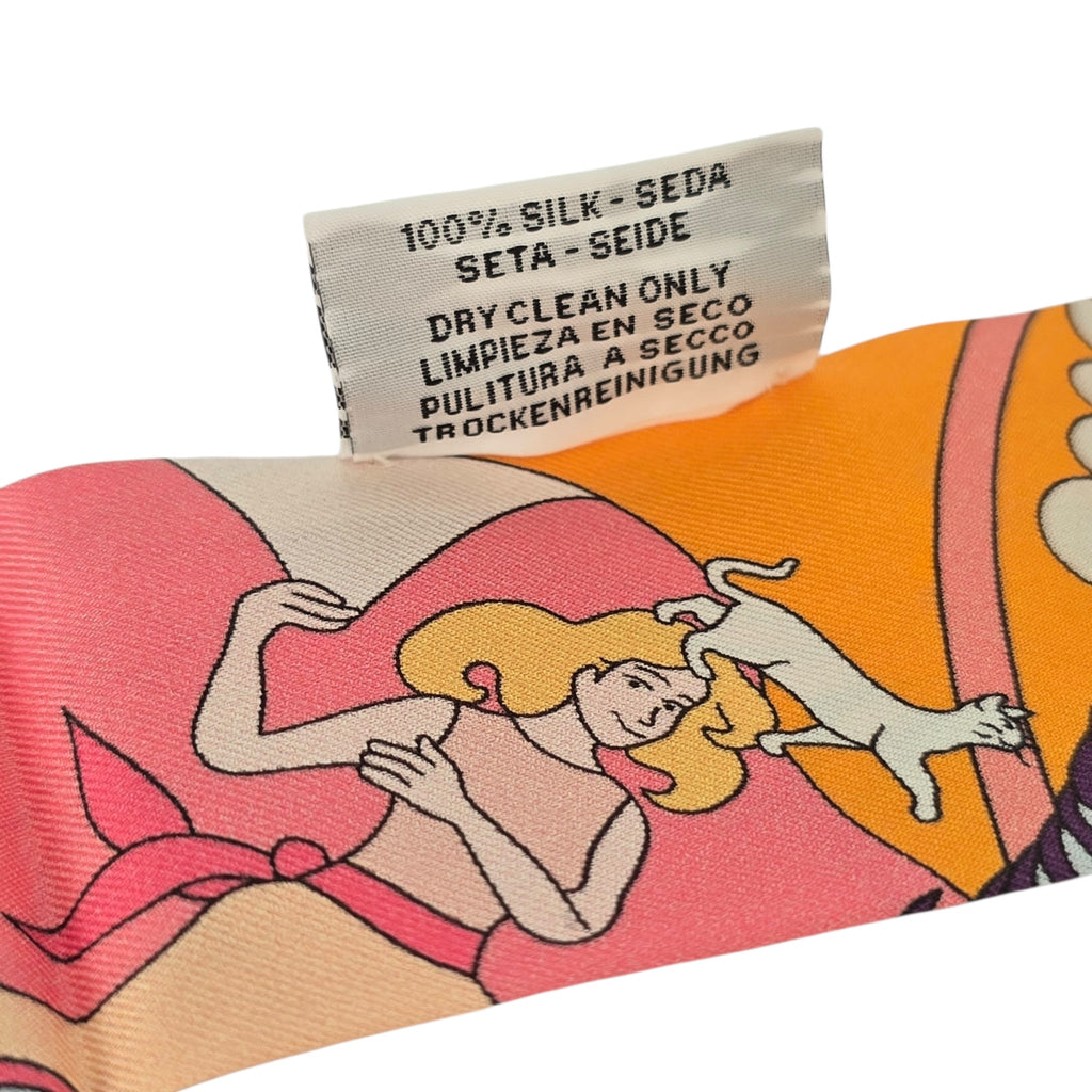 Hermes Silk Twilly Carres Volants Orange Silk HERMES