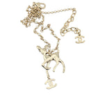 Chanel CC Deer Pendant Gold Necklace 2025 CHANEL