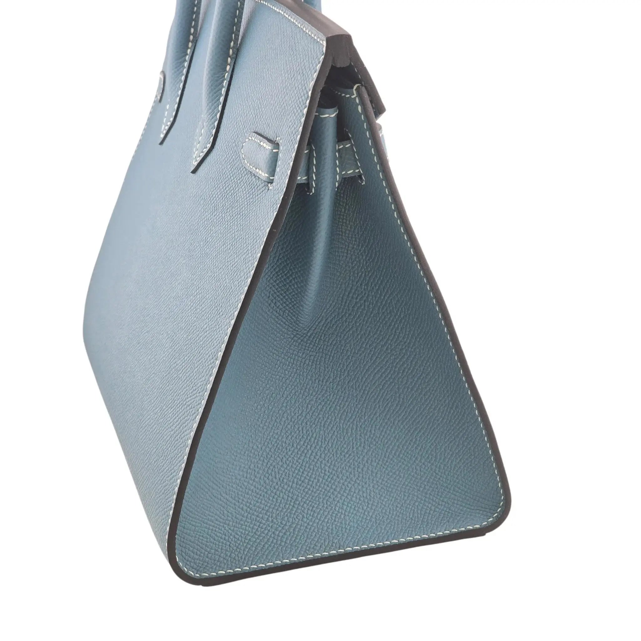 Hermes Birkin 25 Bleu Jean Epsom PHW Bag HERMES