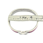 Hermes Clic H Bracelet Rose Azalee Palladium GM