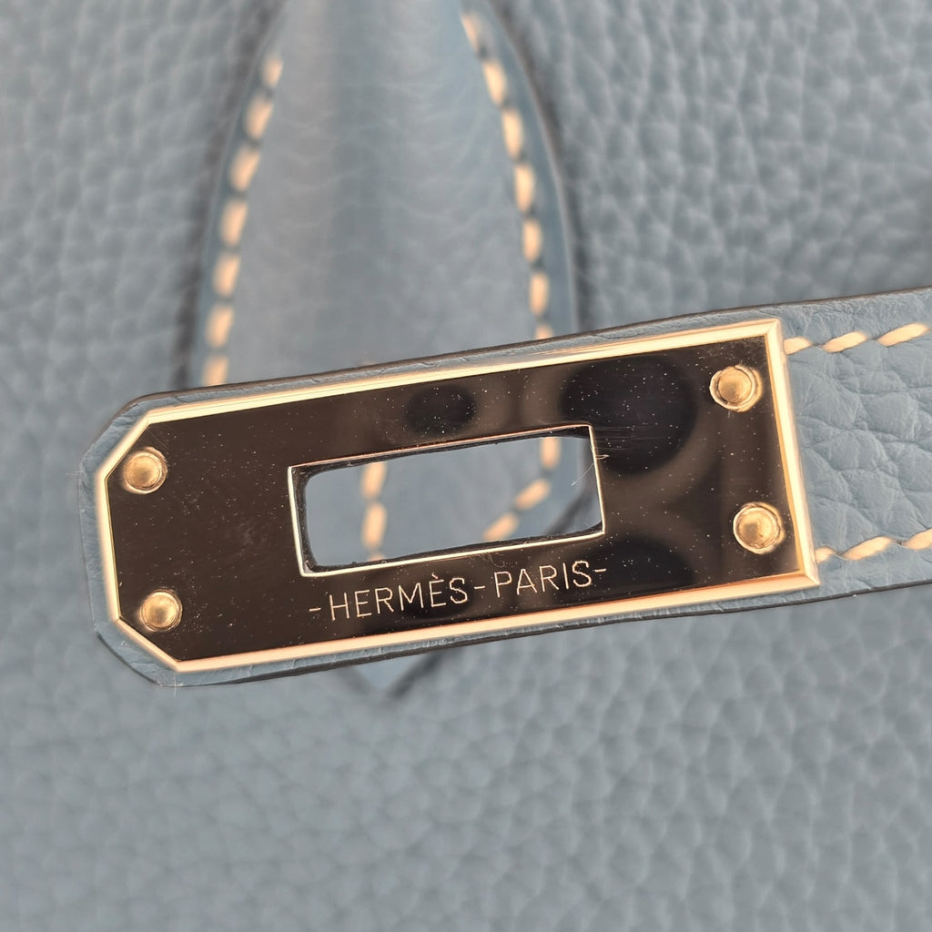 Hermes Birkin 25 Bleu Jean Togo PHW HERMES