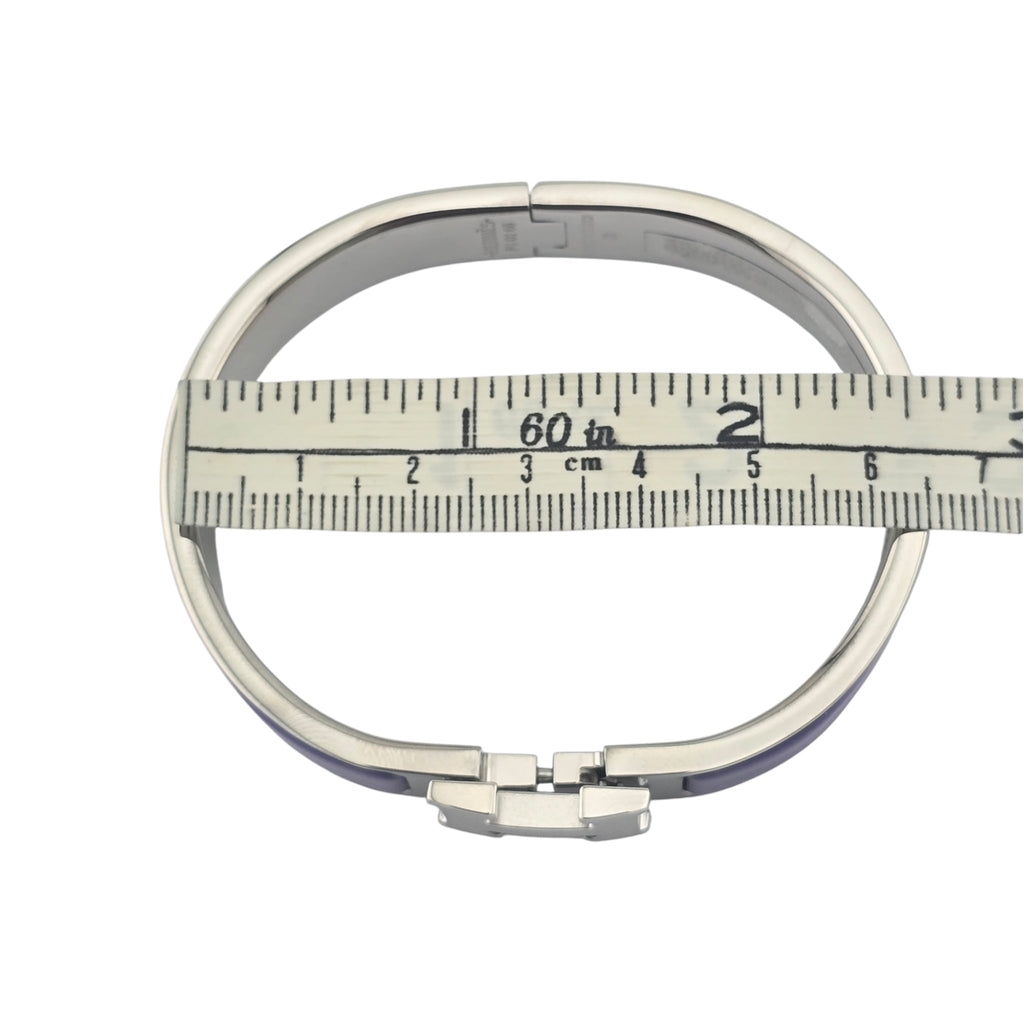 Hermes Clic H Bracelet Purple Lilas Palladium GM