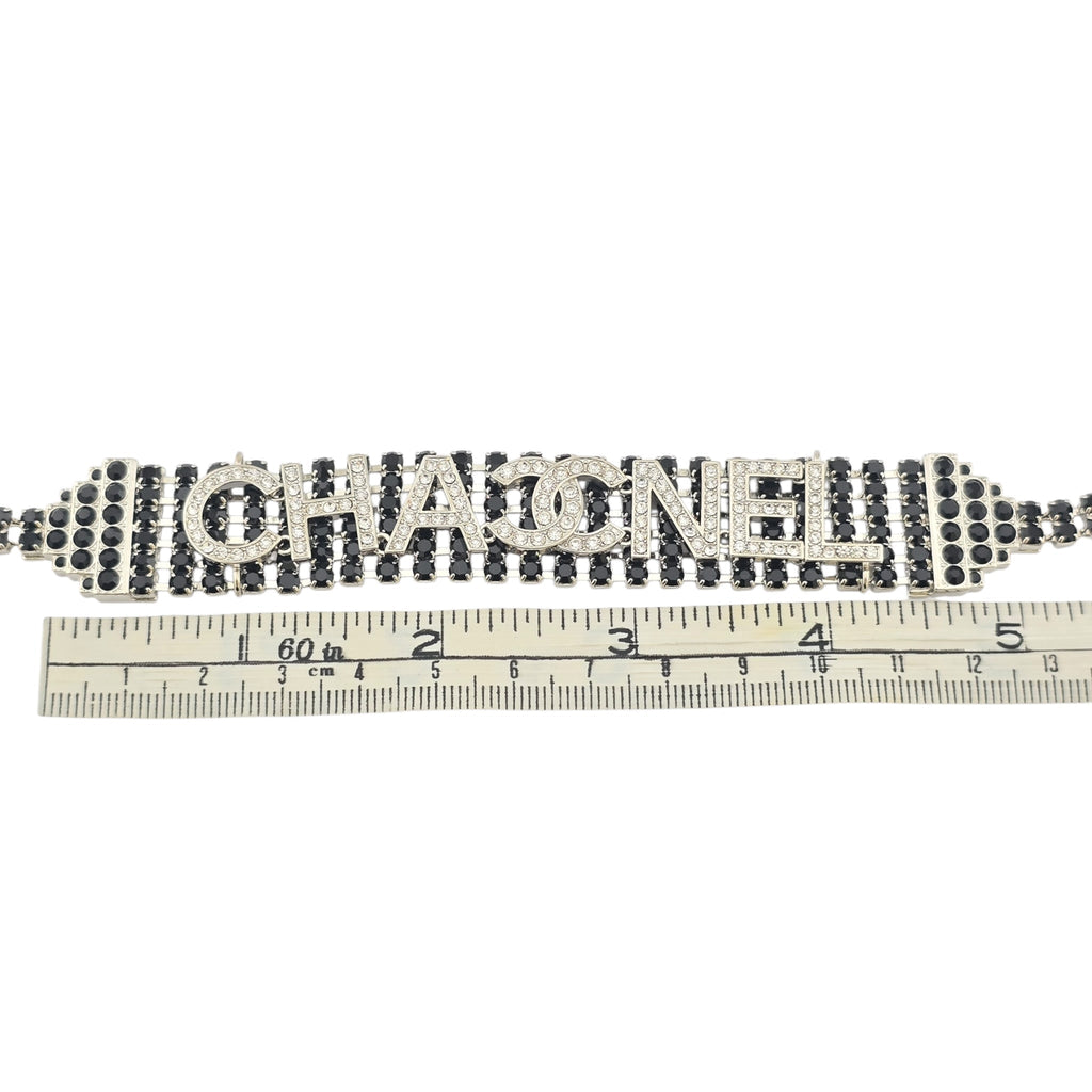 Chanel CC Black Crystal Choker Necklace 2020 CHANEL