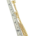 Chanel 2023 SS CC Square Resin Gold Long Chain Necklace CHANEL